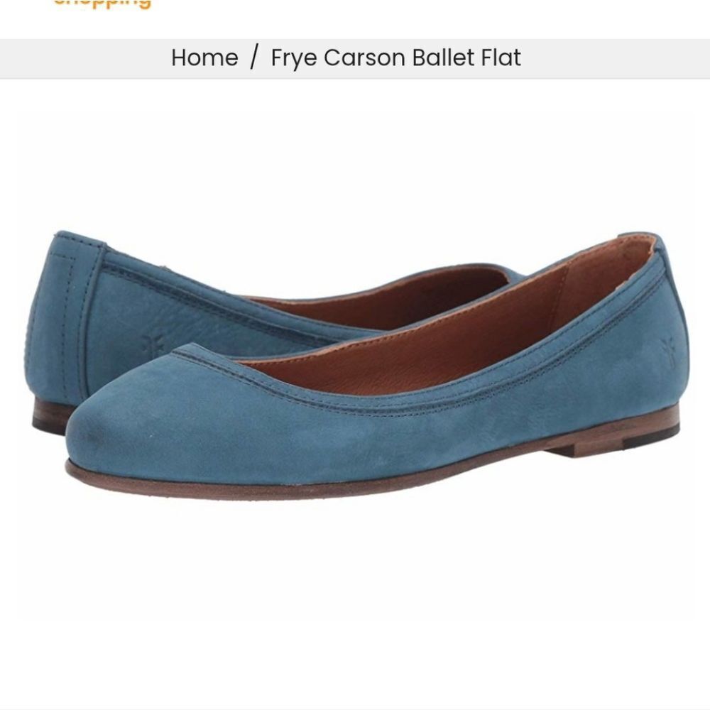 Frye Carson ballet flat Genuine Leather Sea Blue Size 6.5